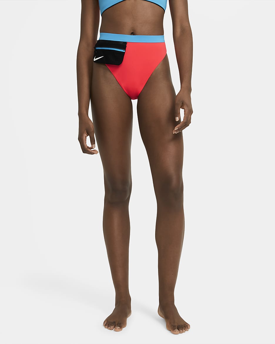 Nike Women s Color Block High Waist Swim Bottom. Nike